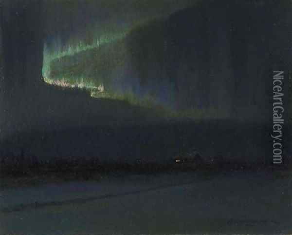 Northern Lights Oil Painting - Sidney Laurence