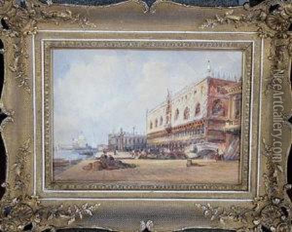 The Dodges' Palace, Venice Oil Painting - Edward Pritchett