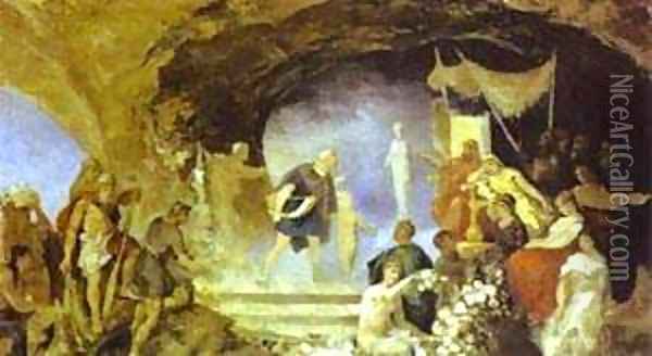 Orpheus In The Underworld 1880s Oil Painting - Henryk Hector Siemiradzki
