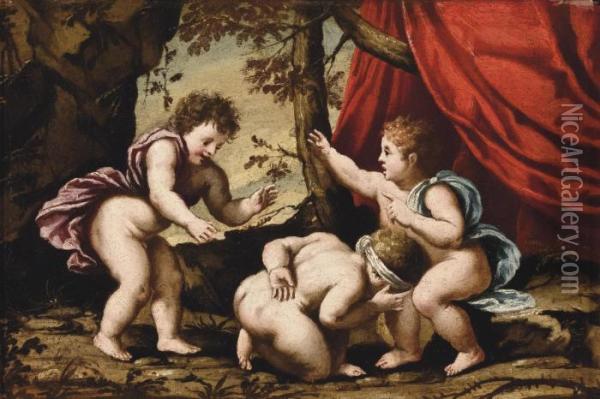 Giochi Di Putti Oil Painting - Pietro Della Vecchio