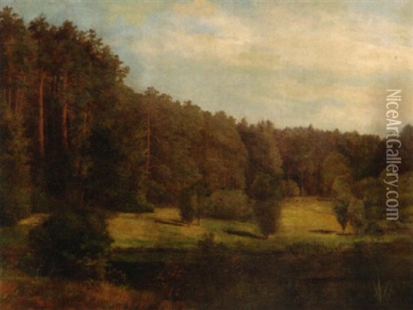 Waldlandschaft Oil Painting - Theodor Kuchel