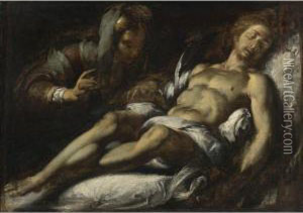 Pieta Oil Painting - Bernardo Strozzi