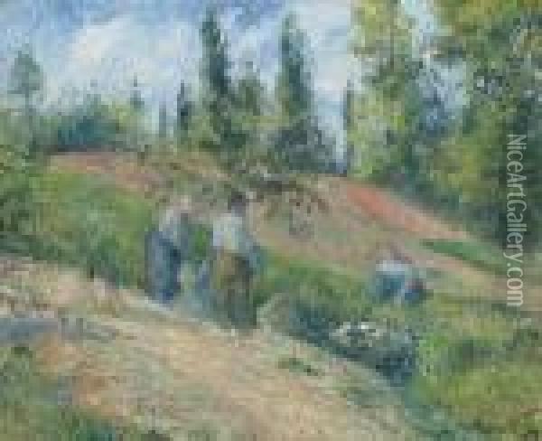 La Recolte, Pontoise Oil Painting - Camille Pissarro