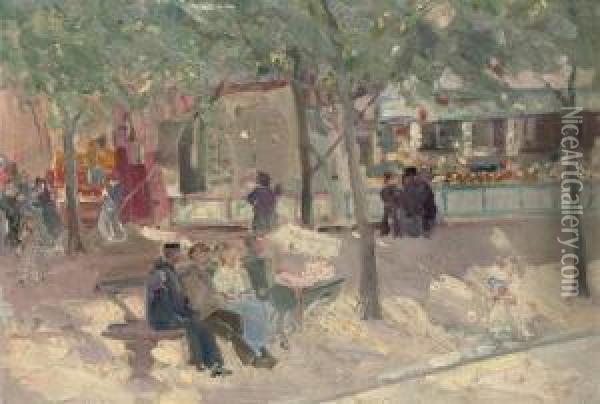 Kermesse: A Day At The Fair Oil Painting - Marcel Jefferys