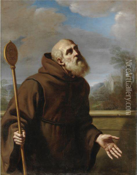 San Francesco Da Paola Oil Painting - Guercino