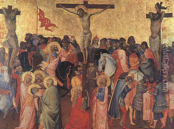 Crucifixion 1390-96 Oil Painting - Agnolo Gaddi