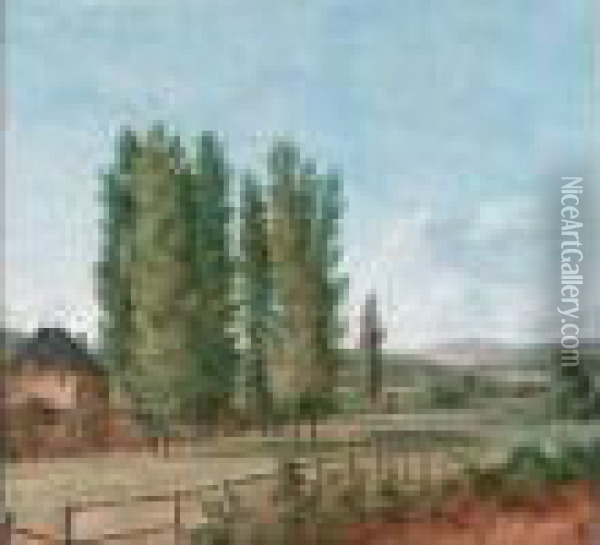 Paysage Boise Oil Painting - Wolfgang-Adam Toepffer