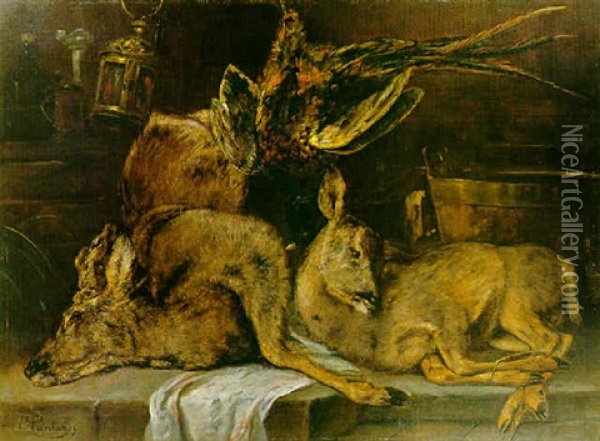 Nature Morte Au Gibier Oil Painting - Pericles Pantazis
