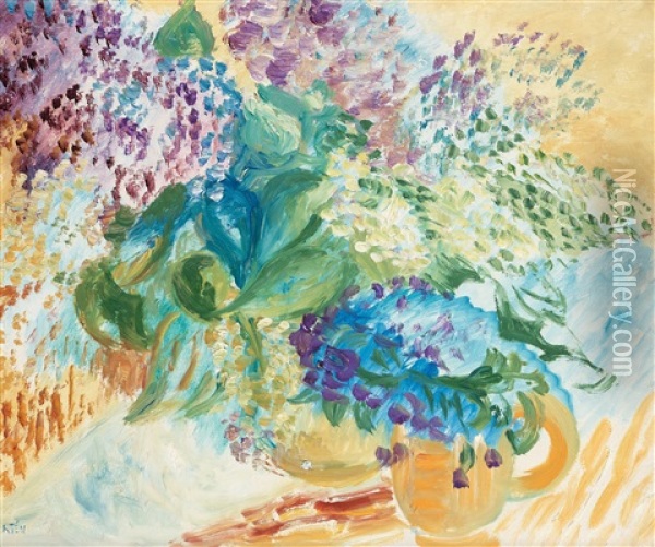 Flowers Oil Painting - Sigrid (Maria) Hjerten