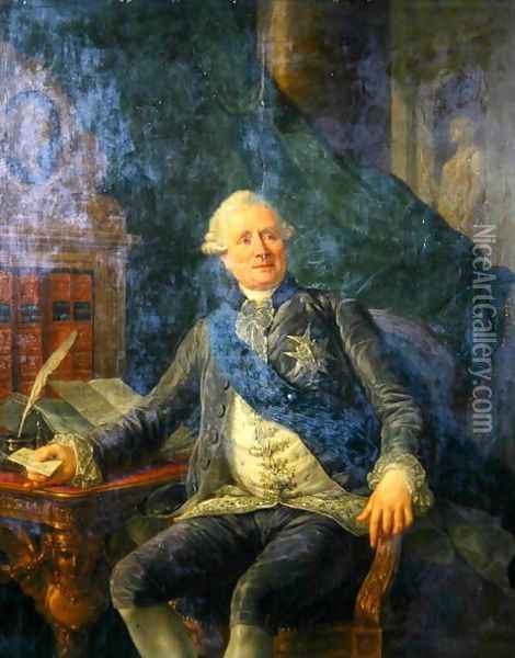 Charles Gravier (1719-87) Count of Vergennes Oil Painting - Antoine-Francois Callet