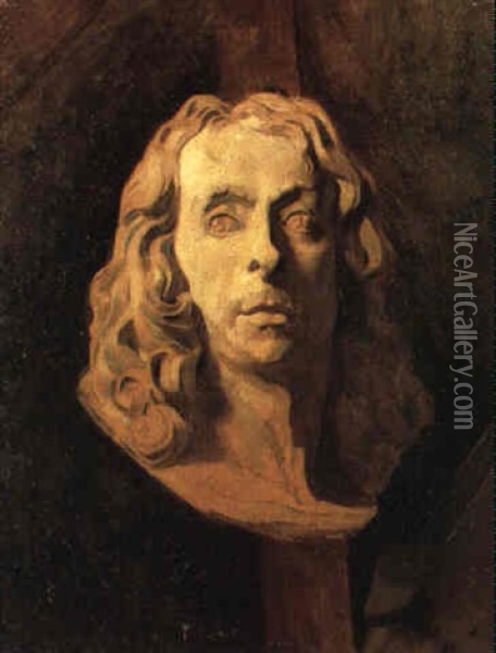 Portrait D'un Buste En Marbre De Moliere Oil Painting - Jean-Louis Forain