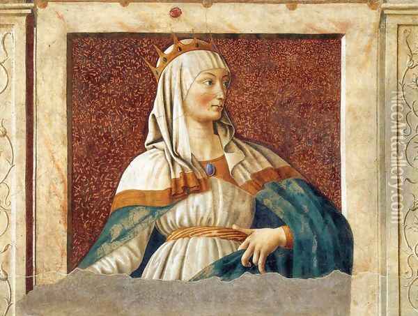 Famous Persons Queen Esther 1450 Oil Painting - Andrea Del Castagno