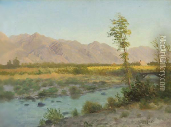Prairie Landscape Oil Painting - Albert Bierstadt