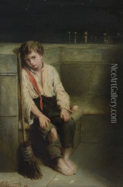 A London Jo Oil Painting - Augustus Edwin Mulready