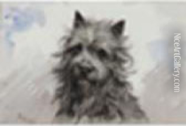 A Terriersigned Oil Painting - Frances C. Fairman