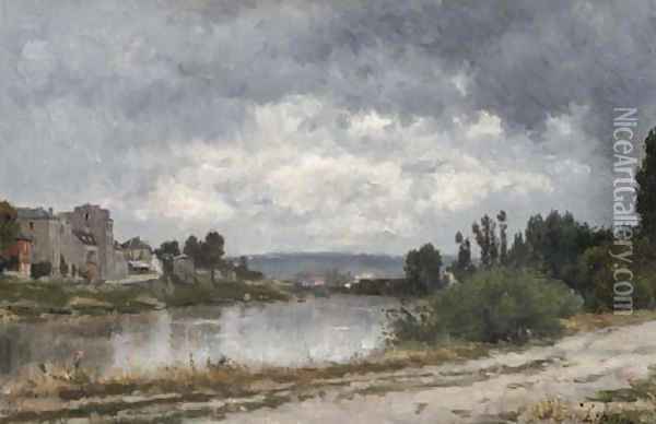 La Seine a la Garenne Saint-Denis Oil Painting - Stanislas Lepine