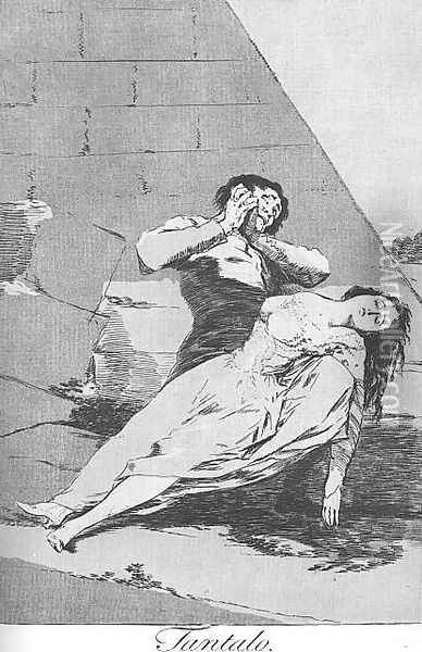 Caprichos - Plate 9: Tantalus Oil Painting - Francisco De Goya y Lucientes