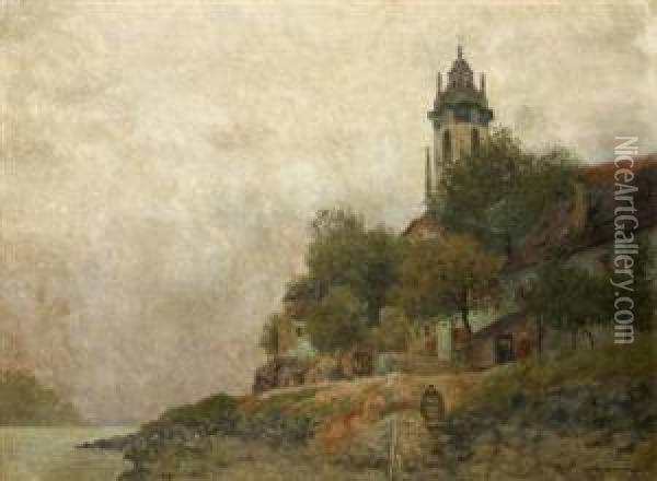 A View Of Durnstein Oil Painting - Hans Ii Ranzoni
