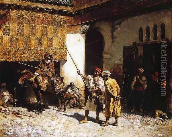 The Arab Gunsmith Oil Painting - Edwin Lord Weeks