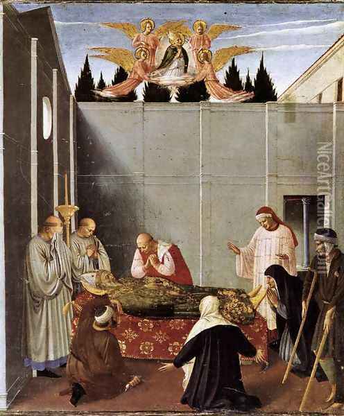 The Story of St Nicholas The Death of the Saint Oil Painting - Fra Angelico (Guido di Pietro)