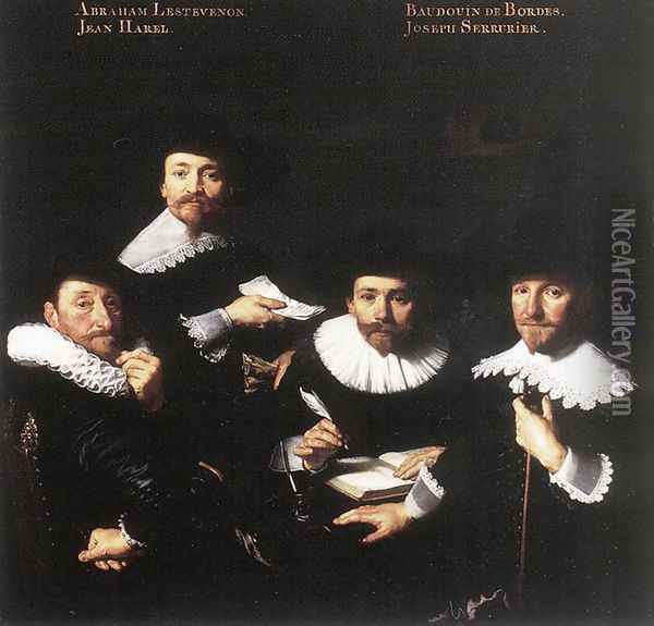 Regents of the Walloon Orphanage 1637 Oil Painting - Bartholomeus Van Der Helst
