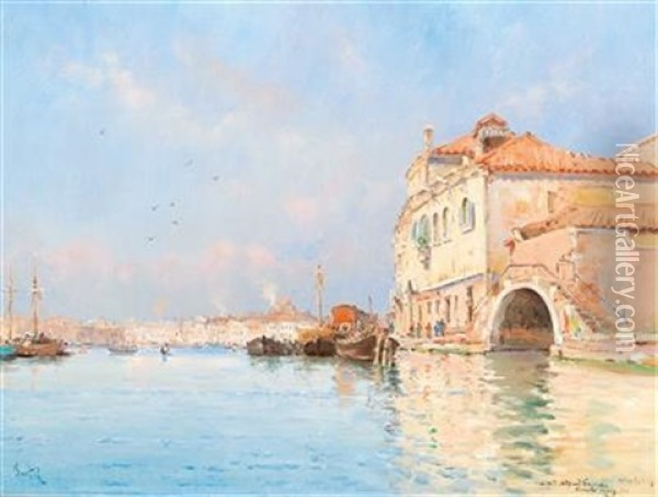 Venetian Scene Oil Painting - Marie Joseph Leon Clavel