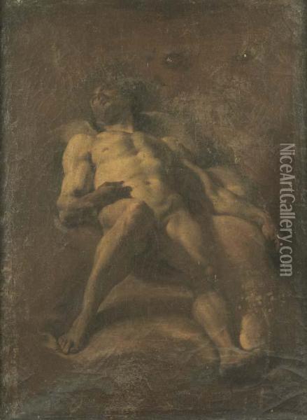 Accademia: Nudo Maschile Oil Painting - Corrado Giaquinto