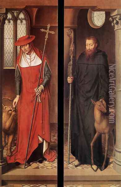 Passion (Greverade) Altarpiece (closed) 1491 Oil Painting - Hans Memling