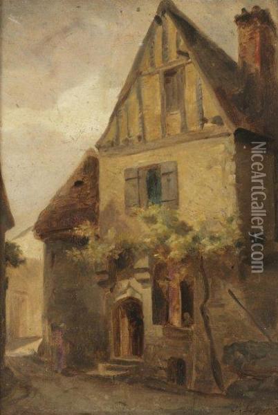 Vieille Maison A Caen Oil Painting - Stanislas Lepine