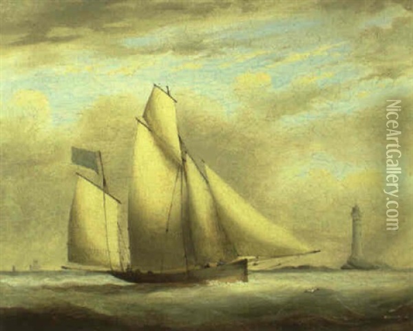 The Jane Off The Eddystone Lighthouse Oil Painting - Nicholas Matthew Condy