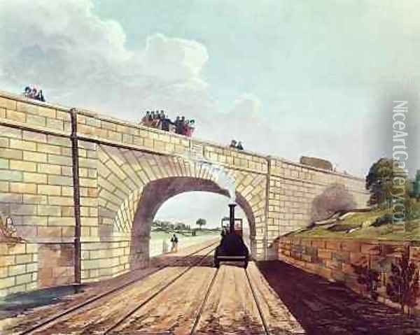 Rainhill Bridge Oil Painting - Thomas Talbot Bury