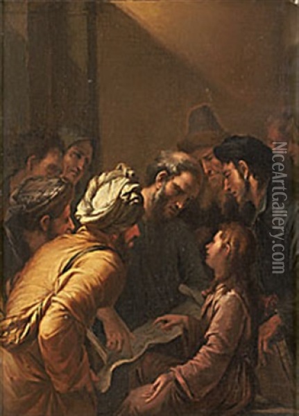 Jesus Vid Tolv Ars Alder I Templet Oil Painting - Carel Fabritius