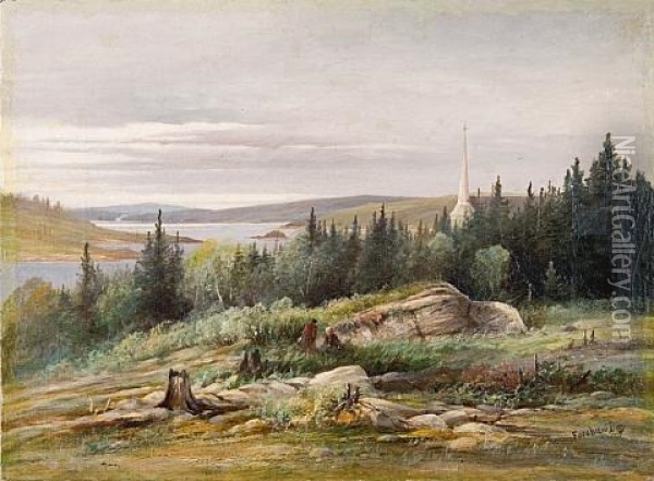 St. Andrews Church On The Bay Of Fundy Oil Painting - Forshaw Day