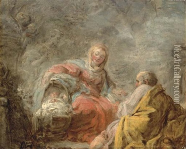 The Rest On The Flight Into Egypt Oil Painting - Jean-Honore Fragonard