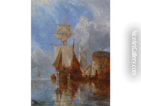 Sailing Ships Oil Painting - William Joseph J. C. Bond