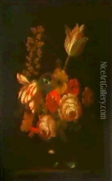 Blumenstrauss In Einer Vase Oil Painting - Frans Veerendael