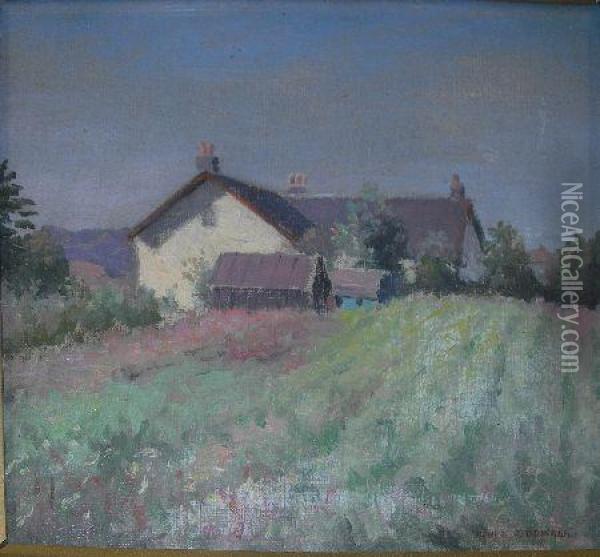 Aberfoyle Farm Oil Painting - Charles Rennie Dowell
