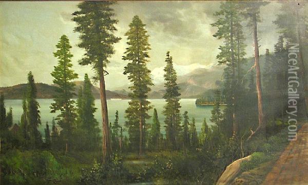 Evening On Lake Tahoe Oil Painting - John Joseph Englehardt