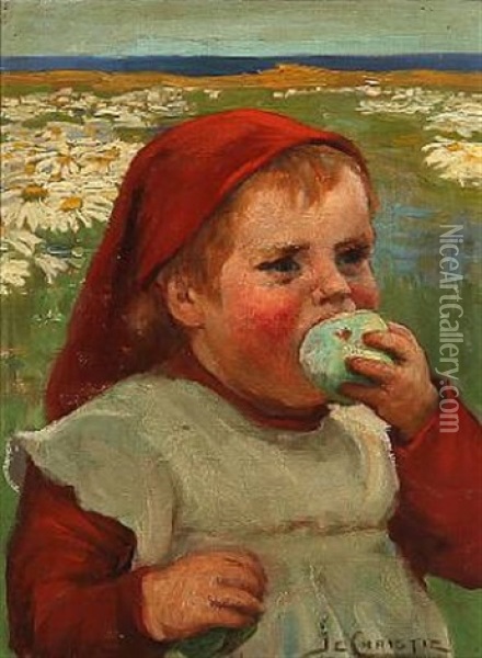 I Like Apples Oil Painting - James Elder Christie