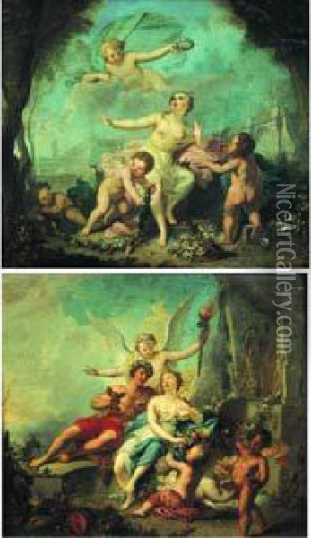 Bacchus Et Ariane Oil Painting - Johan Hendrik Keller