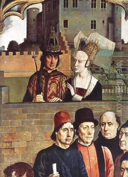 The Execution of the Innocent Count (detail 2) c. 1460 Oil Painting - Dieric the Elder Bouts