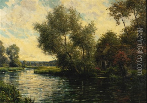A Quiet Stream Oil Painting - Louis Aston Knight