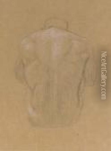 Studie Fur Den Mann Des Sitzenden Menschenpaares Oil Painting - Gustav Klimt