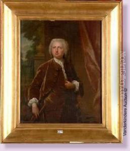 Portrait Dun Gentilhomme De La Region De Bruges Oil Painting - Philip Le Petit Van Dyk