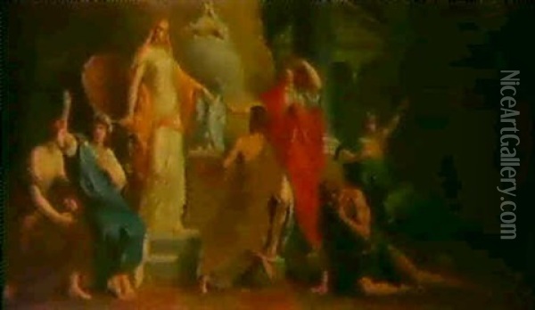 Szene Aus Der Antiken Mythologie Oil Painting - Hubert Maurer