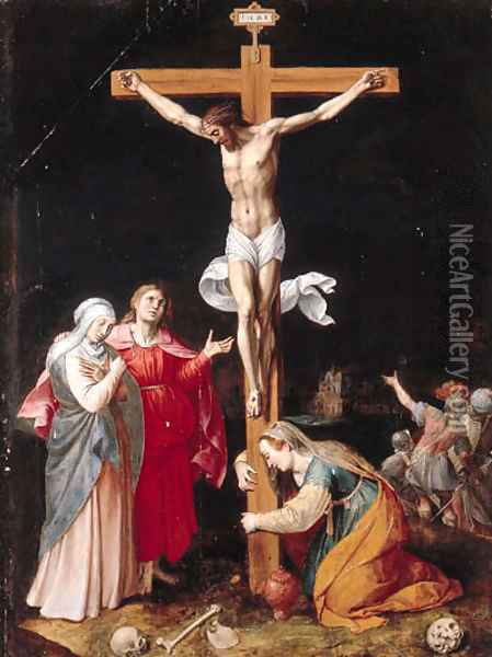 The Crucifixion Oil Painting - Jacob De Backer