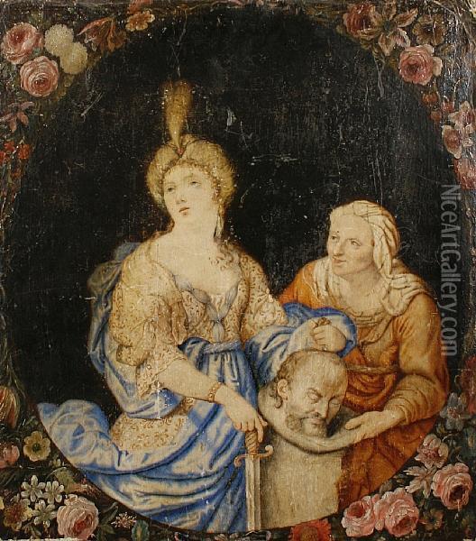 Judith And Holifernes Oil Painting - Jacob Van Toorenvliet