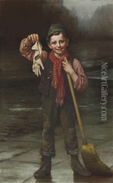 Lost And Found Oil Painting - John George Brown