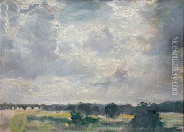 Light Streaming Through The Clouds Oil Painting - George Ogilvy Reid