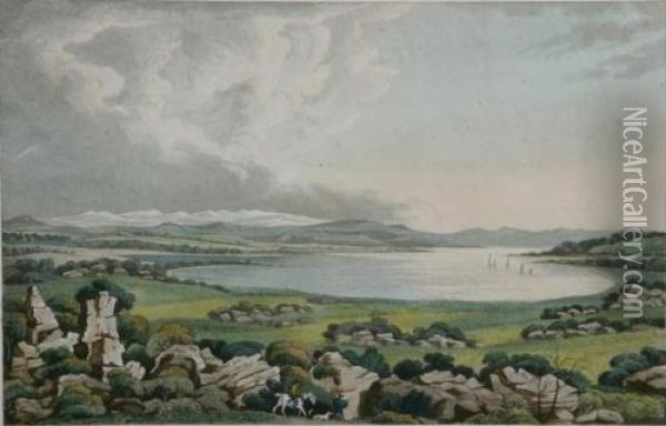 Baeaumonts Lake - Van Diemans Land Oil Painting - Joseph Lycett